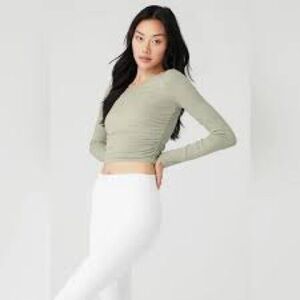 Alo Yoga gather long sleeve top
